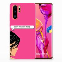 Huawei P30 Pro Silicone-hoesje Woman Don't Touch My Phone