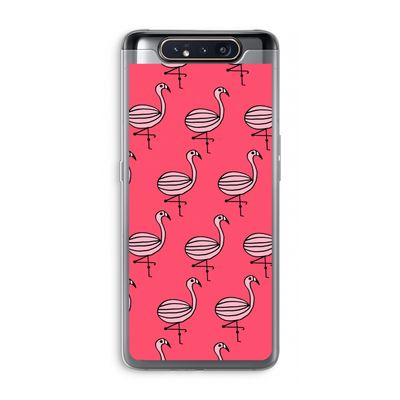 Flamingo: Samsung Galaxy A80 Transparant Hoesje