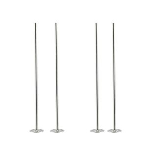 4x stuks Cocktailstampers/roerstaafjes RVS 21 cm - Herbruikbare cocktailroerders