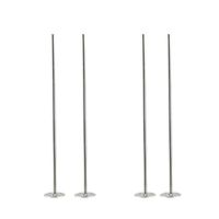 4x stuks Cocktailstampers/roerstaafjes RVS 21 cm - Herbruikbare cocktailroerders