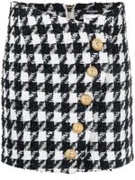 Balmain jupe boutonnée à motif pied-de-poule - Noir Balmain jupe boutonnée à motif pied-de-poule - Noir
