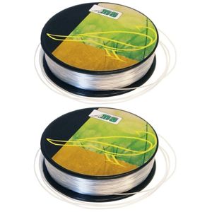 2x Nylon hobby binddraad/etalagedraad 25 meter