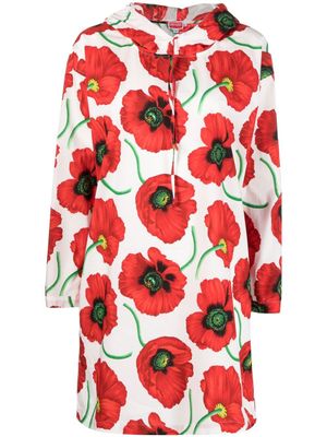 Kenzo robe-sweat Kenzo Poppy à capuche - Blanc