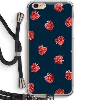 Framboosjes: iPhone 6 / 6S Transparant Hoesje met koord