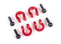 Traxxas - Bumper D-rings, front or rear, 6061-T6 aluminum (red-anodized) (TRX-9734R)