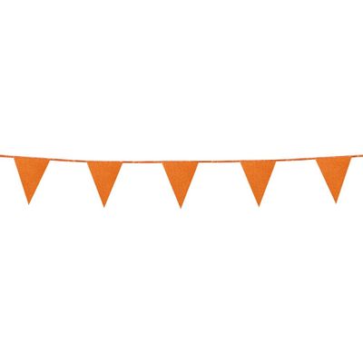 Glitter Vlaggenlijn Oranje (6m)