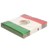 Servetten Mexico - 20x - 33 cm - papier - Mexico landen thema versiering