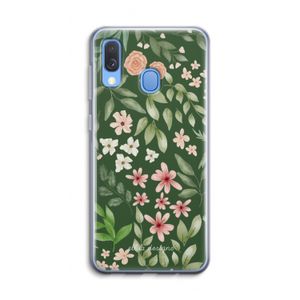 Botanical green sweet flower heaven: Samsung Galaxy A40 Transparant Hoesje