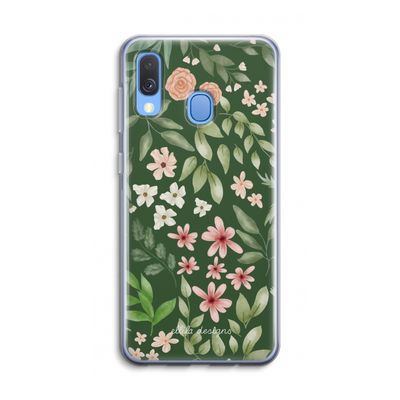 Botanical green sweet flower heaven: Samsung Galaxy A40 Transparant Hoesje