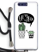Hey you cactus: Honor 9 Transparant Hoesje met koord Hey you cactus: Honor 9 Transparant Hoesje met koord