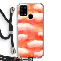 Lichte Wolken: Samsung Galaxy M31 Transparant Hoesje met koord