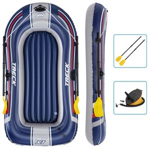 Bestway Hydro-Force Opblaasboot met pomp en roeispanen blauw