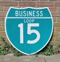 Business Loop 15 Verkeersbord - 61 x 61cm - Origineel Business Loop 15 Verkeersbord - 61 x 61cm - Origineel