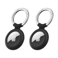 Cloud Silicone AirTag 2021 Keychain Case (2-Pack) Black