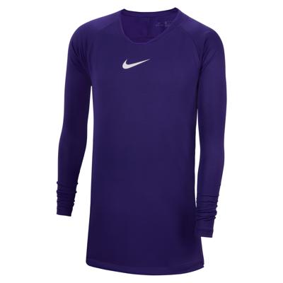 Nike Dri-Fit Park Ondershirt Lange Mouwen Kids Paars Wit