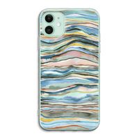 Watercolor Agate: iPhone 11 Transparant Hoesje