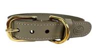 SAZZZ HALSBAND HOND BRAVEHEART CLASSIC LEER TAUPE