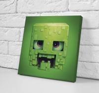 Groen canvas van videospel figuur