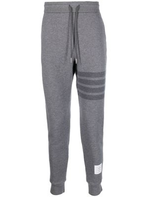 Thom Browne pantalon de jogging en laine à détail 4 bandes signature - Gris