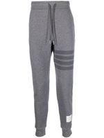 Thom Browne pantalon de jogging en laine à détail 4 bandes signature - Gris