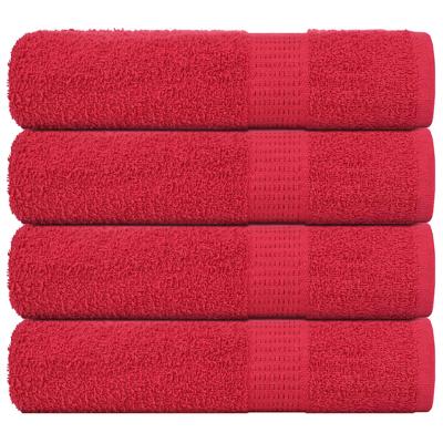 VidaXL Douchehanddoeken 4 st 70x140 cm 360 g/m² 100% katoen rood