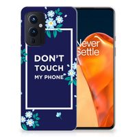 OnePlus 9 Silicone-hoesje Flowers Blue DTMP - thumbnail