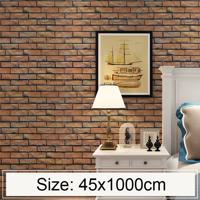 Horizontale baksteen creatieve 3D steen baksteen decoratie behang Stickers slaapkamer woonkamer muur waterdicht Wallpaper Roll grootte: 45 * 1000cm