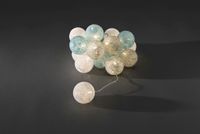 LED Decoratieve lichtsnoer, 16 blauwe, grijze, witte bollen LED Decoratieve lichtsnoer, 16 blauwe, grijze, witte bollen