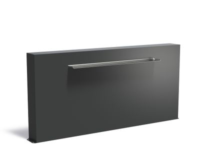 Vijvermuur aluminium vrijstaand 250x25x120cm.