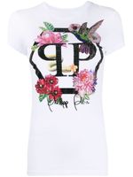 Philipp Plein t-shirt à ornements en cristal - Blanc