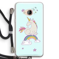 Regenboog eenhoorn: HTC U Play Transparant Hoesje met koord Regenboog eenhoorn: HTC U Play Transparant Hoesje met koord