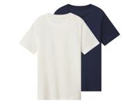 Esmara Kids Set van 2 kinder T-shirts (Wit/donkerblauw, 158/164)