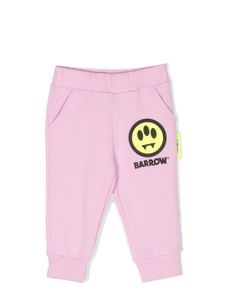 Barrow kids pantalon de jogging à logo imprimé - Rose