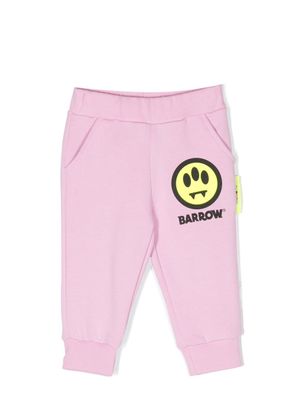 Barrow kids pantalon de jogging à logo imprimé - Rose