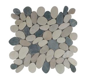 Stabigo Pebble S sliced tumb honed mix black & brown 30x30 cm