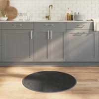 VidaXL Vloerkleed rond 80 cm bamboe grijs