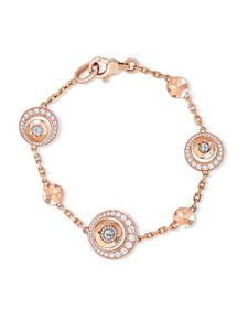 David Morris bracelet en or rose 18ct à ornements