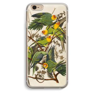 Carolinaparkiet: iPhone 6 / 6S Transparant Hoesje