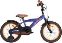 AMIGO Explorer 16 Inch Jongens Terugtraprem Blauw/Oranje