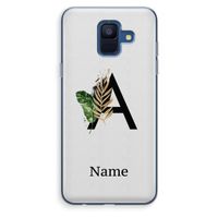 Charcoal Flora: Samsung Galaxy A6 (2018) Transparant Hoesje