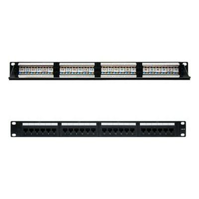Patch Panel 24 UTP-Poorten Categorie 6 NANOCABLE 10.21.3124 19" RJ45 Zwart