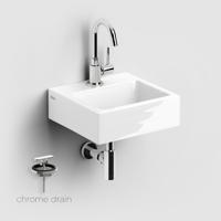Fonteinset Clou Flush 1 Incl. Toebehoren 9x28 cm Glanzend Wit Clou Fonteinset Clou Flush 1 Incl. Toebehoren 9x28 cm Glanzend Wit Clou