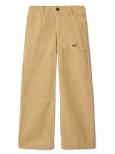 Off-White Kids pantalon en coton à rayures - Tons neutres