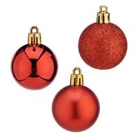 Kerstbal 20 Stuks Ø 4 cm Rood Plastic