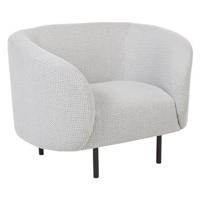 Beliani - LOEN - Fauteuil - Wit|Zwart - Polyester - thumbnail