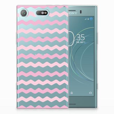 Sony Xperia XZ1 Compact | TPU bumper | Waves Roze