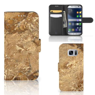 Samsung Galaxy S7 | Bookcase | Marmer Creme