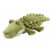 Magnetron warmte knuffel krokodil groen 35 cm - thumbnail