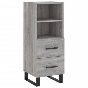 vidaXL Dressoir 34,5x34x90 cm bewerkt hout grijs sonoma eikenkleurig