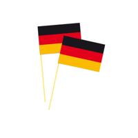 Cocktailprikkers Duitsland - 100x stuks - 10 cm - Duitse vlag prikkers